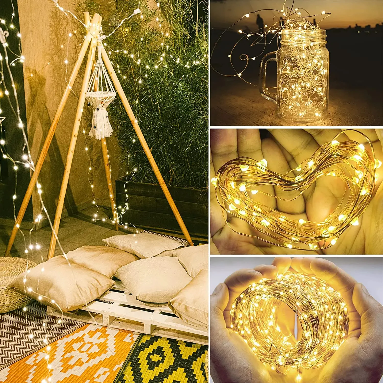 10Meter LED Copper Wire Fairy Lights Battery Powered Led String Lights Party Wedding Indoor Christmas Decoration Garland Lights