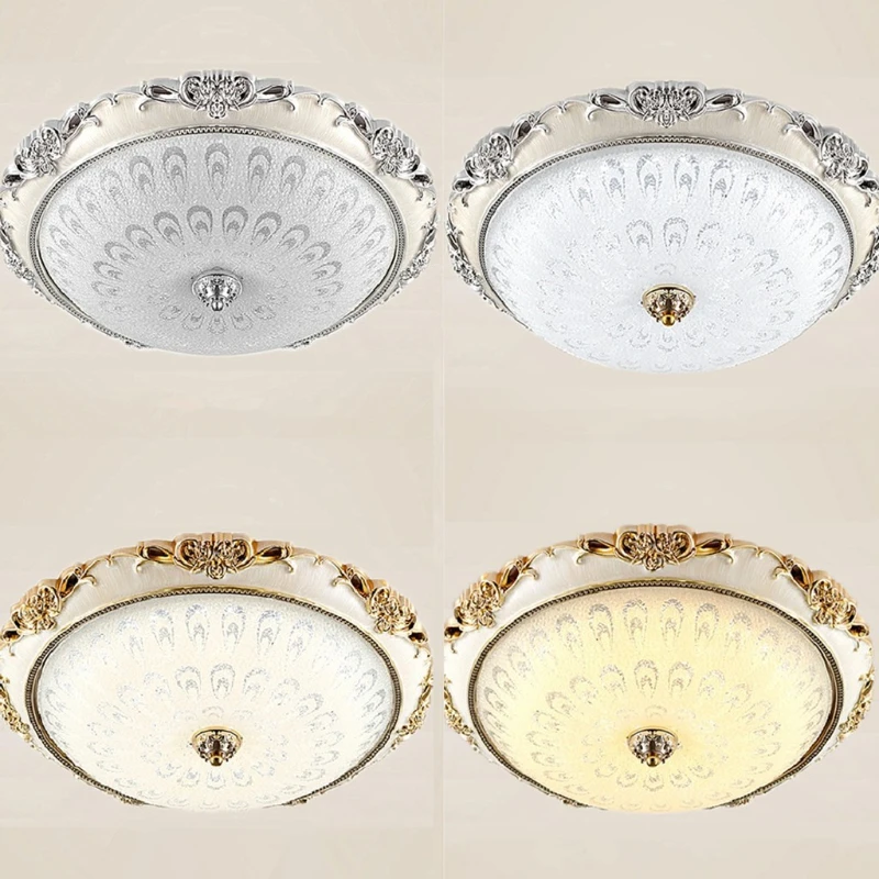 Modern LED Ceiling Light Round Glass Lamp Hallway Bedroom Fixture