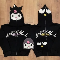 Y2K zip up hoodie kawaii anime printing Harajuku Oversized Hoodie Gothic Men women Sweatshirt INS Fashion Casual streetwear Tops