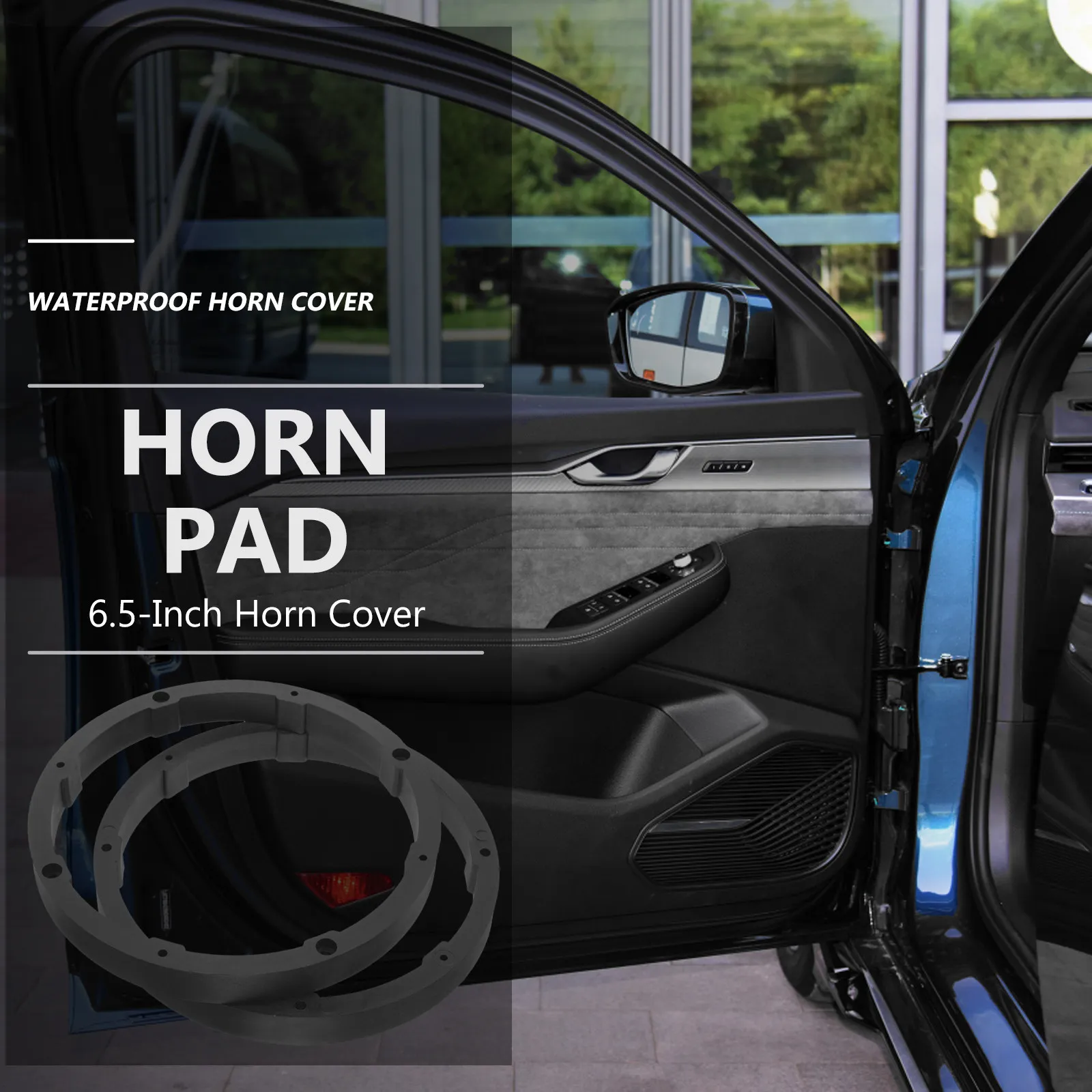 2Pcs Universal Car Speaker Spacer 6.5 Inch PVC Speaker Ring Replacement Enhanced Audio Performance Door Installation Kit