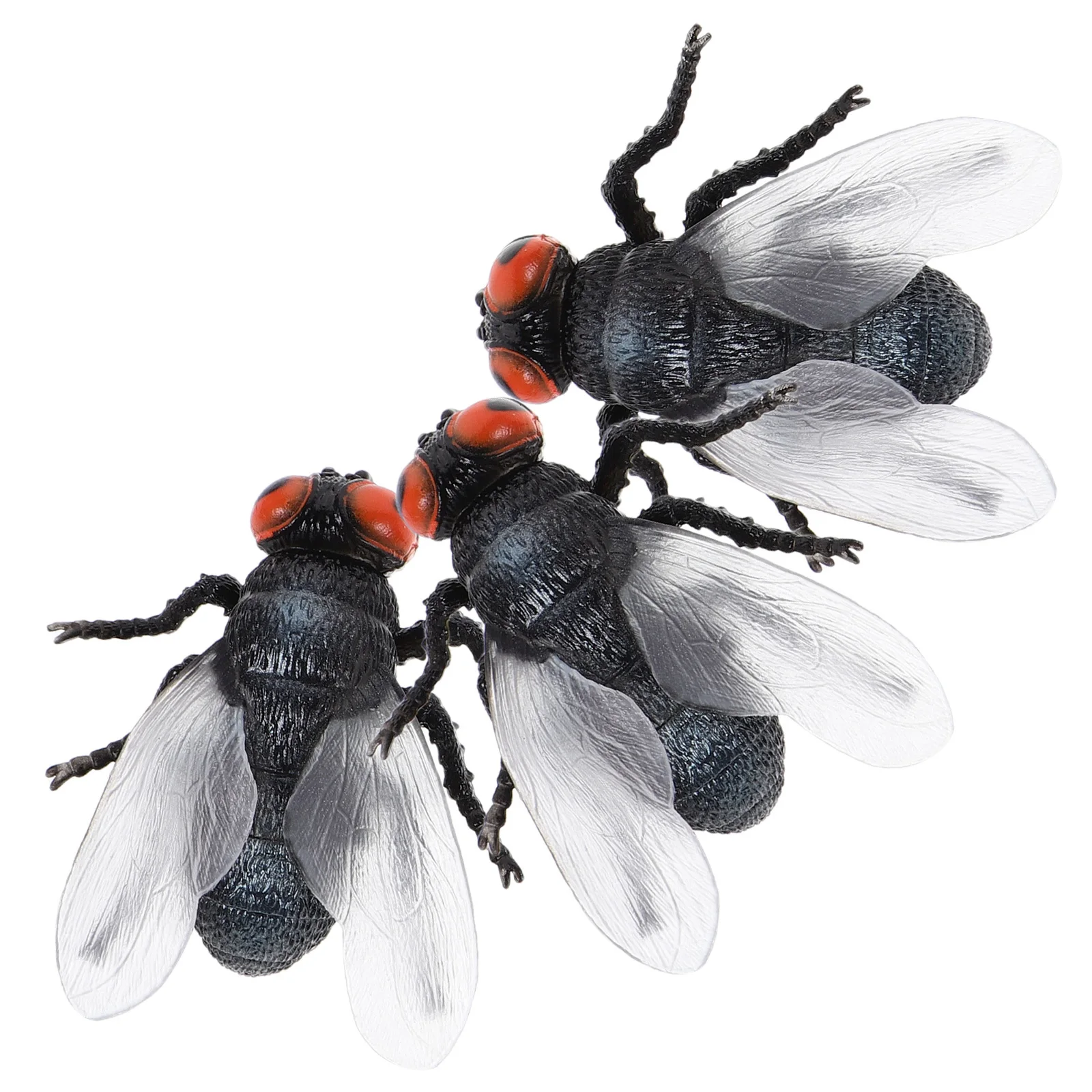 3Pcs Artificial Insects Realistic Flies for Children Education Parent-Child Bonding Durable Lightweight Realistic Fly Figures