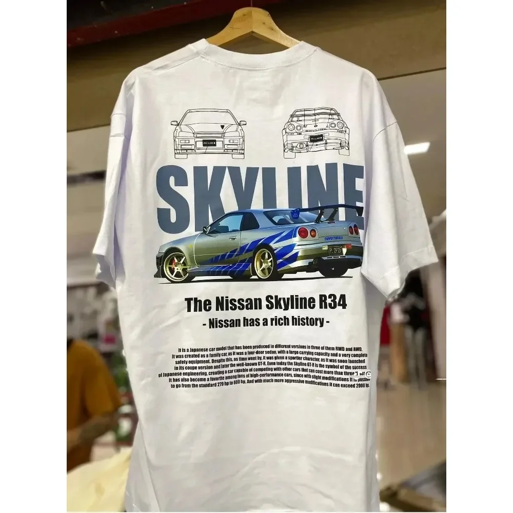 Perfection Is Never The End GT3-RS Print Cotton Shirt Casual 911 Oversized Tee Shirts Men and Women Car Letter Print Kid T-Shirt