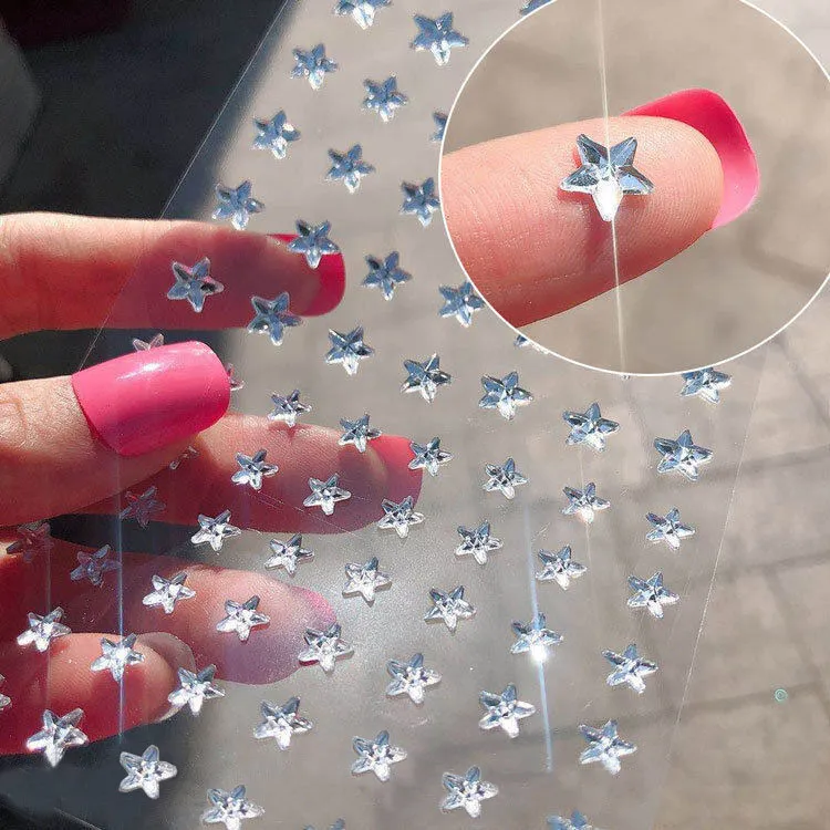 Flash Star Temporary Tattoo, Face Sticker, Waterproof Eye Makeup for Women, Acrylic Gemstone Nail Sticker, Tattoo Woman