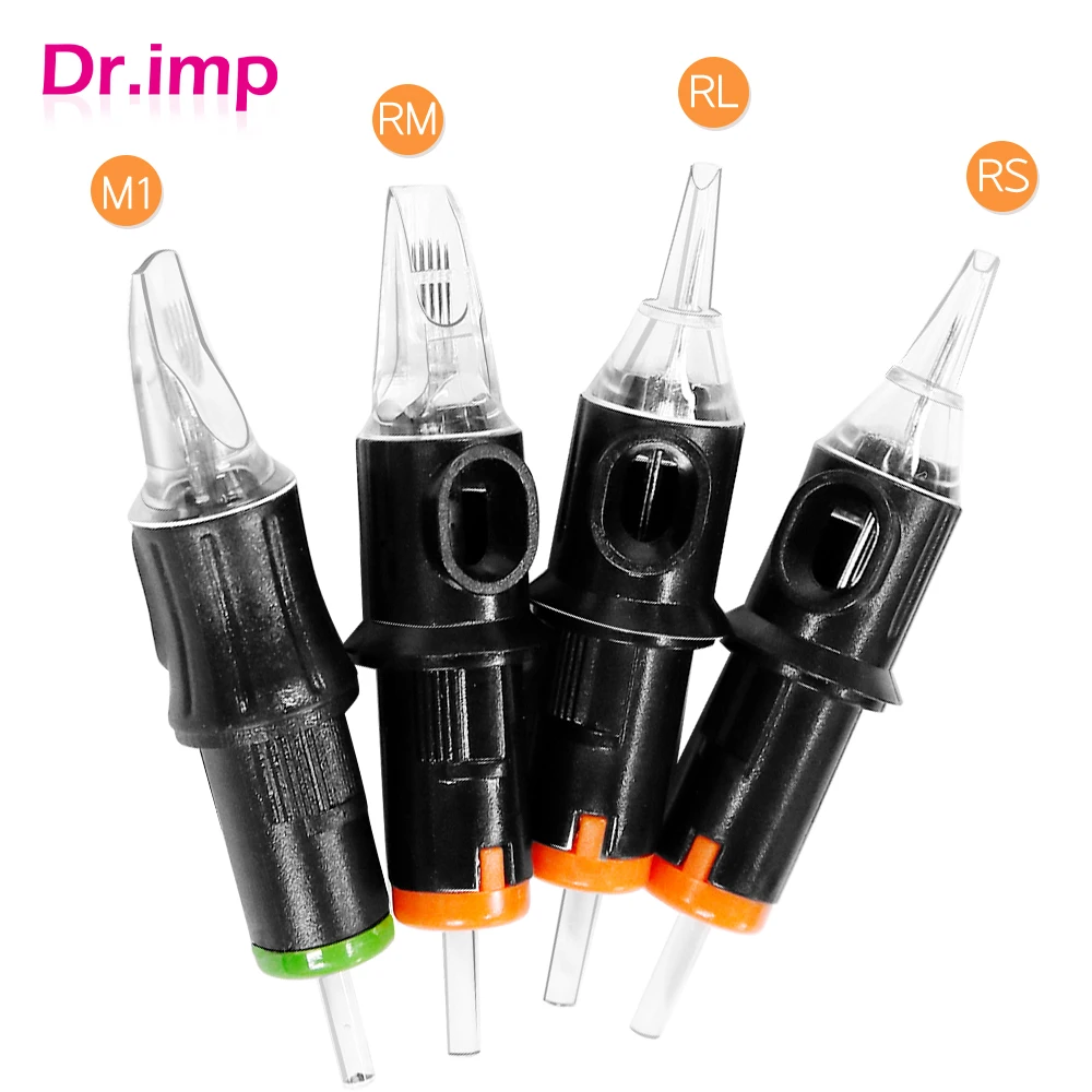 Tattoo Cartridge Needle RL/M1/RM/RS Disposable Curved Magnum Semi-Permanent Eyebrow Lip Makeup Needles Tattoo Machine Pen Gun