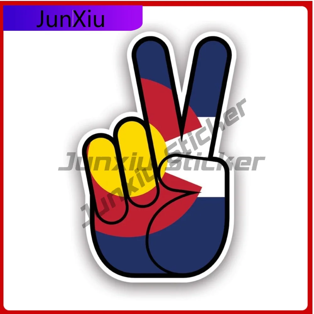 

Amazing Colorado State Shaped Peace Sign Sticker Uv Protected Decalsv Hand Nuclear Disarmament Hippie Co Street Vinyl