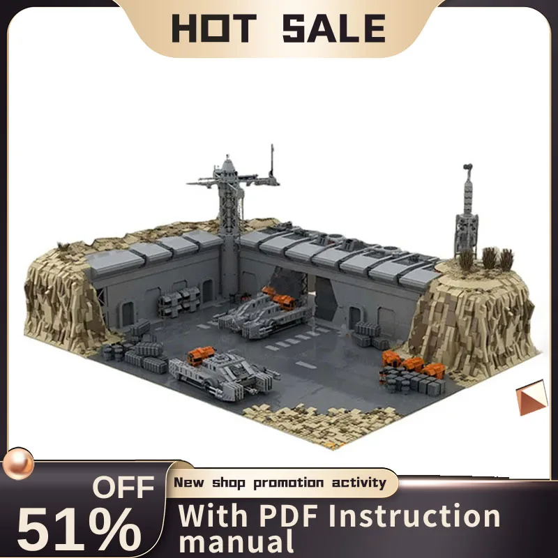 

New 4885Pcs Famous Star Battle Movie Series Moc Tatooined Hangar Model Building Blocks Diy Creative Ideas Kid Toys Birthday Gift