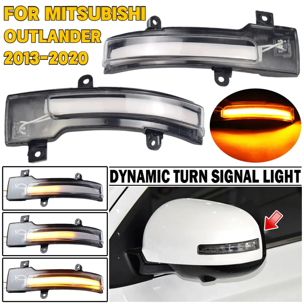 

8351A135 8351A136 For Mitsubishi Outlander ASX 2013-2020 Lancer 2016 LED Dynamic Turn Signal Light Side Mirror Blinker Indicator