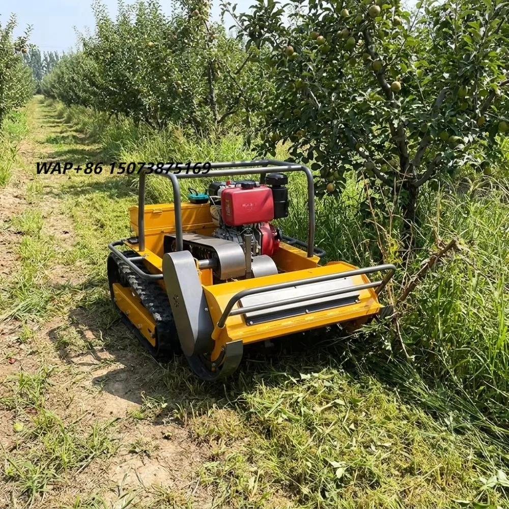 Wholesale Customized 800mm 1000mm Autonomous Industrial 2-stroke Robot Remote Control Lawn Flail Mower for Forest Land