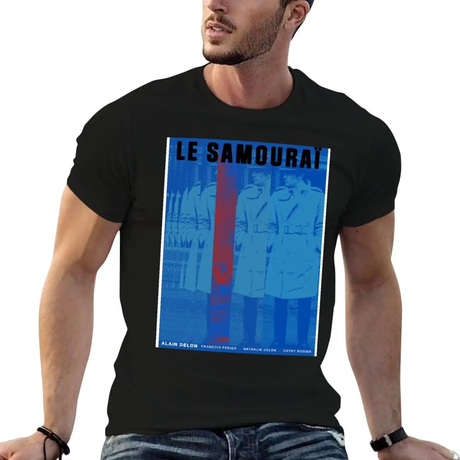 Le Samourai (1967) - Camiseta com design de pôster de filme, camisetas de algodão 100%, camisetas de designer para homem, camiseta gráfica vintage