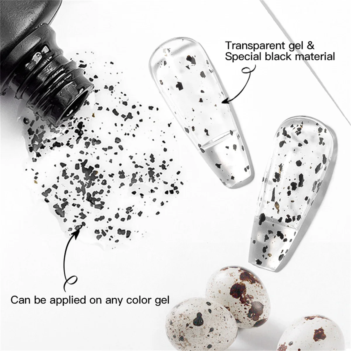 Eggshell Gel Nail Polish Semi Permanent Soak Off UV Gel Varnish Nail Art Top Coat Can Be Applies On Any Color Gel Nail Supplies