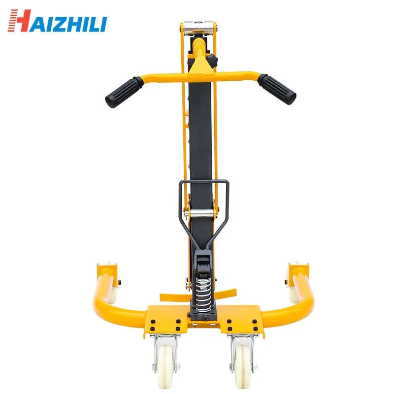 HaiZhiLi custom  manual oil drum trolley 300kg handling transportation equipment oil drum handler with clamp