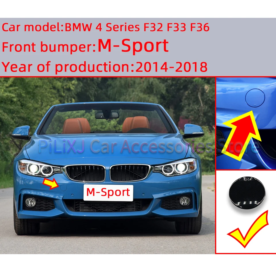 Front Rear Bumper Towing Hook Eye Cap Cover For BMW 4 F32 F33 F36 M-Sport 2013 2014 2015 2016 2017 2018 Hauling Trailer Shell