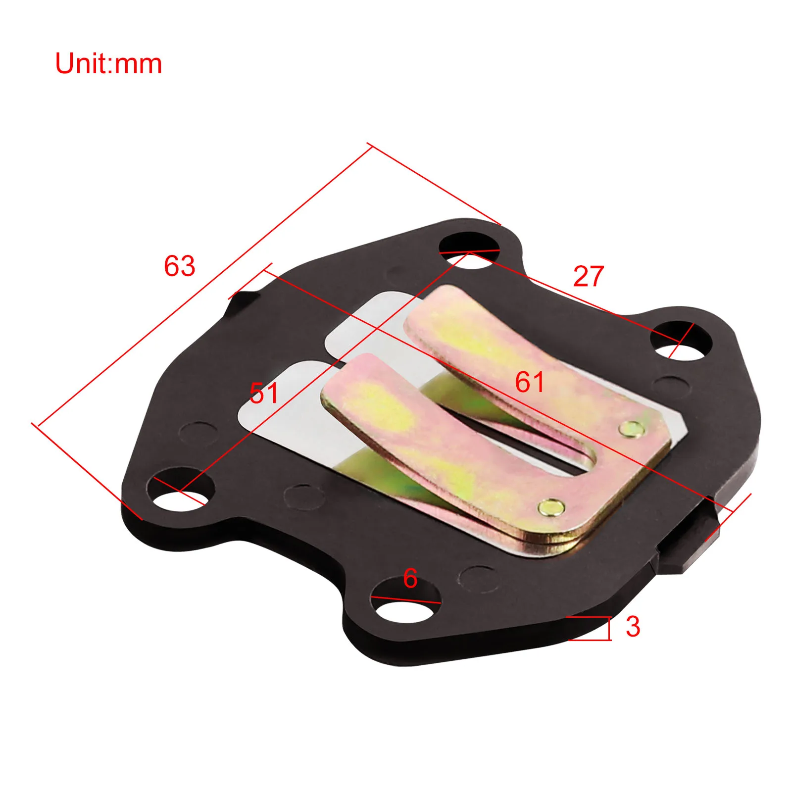 Motorcycle Reed Valve Block Assembly  Valves Moto Parts for Yamaha PW50 PW 50  QT50 CJ50 Two-Stroke Moped Scooter