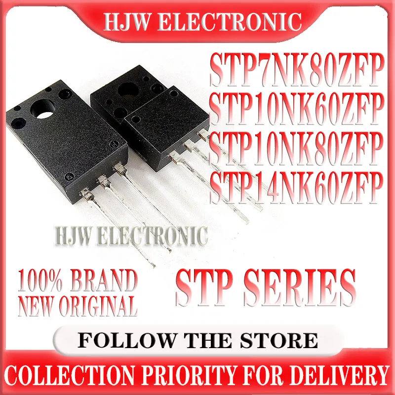 10pcs STP7NK80ZFP P7NK80ZFP STP10NK60ZFP P10NK60ZFP STP10NK80ZFP P10NK80ZFP STP14NK60ZFP P14NK60ZFP N-Channel MOSFET Transistor