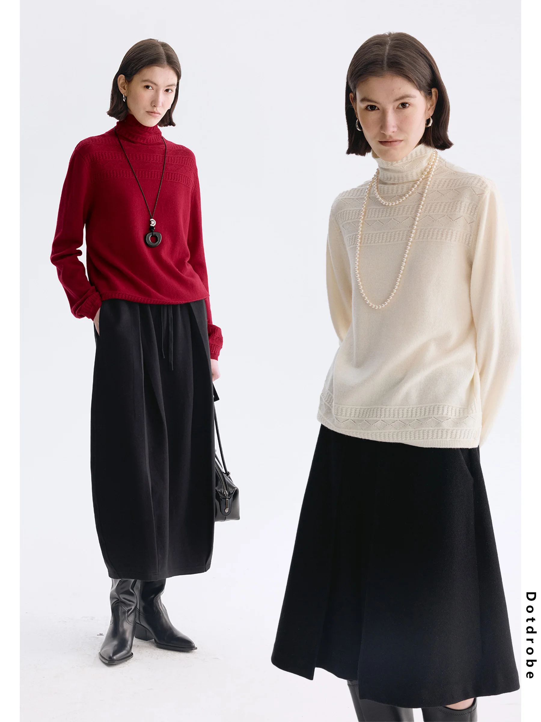 

100% Шерстяной вязаный свитер женский, с ромбовидным узором, с высоким воротом, весенний, для многослойных образов, мягкий, свободного кроя, с длинными рукавами, трикотаж