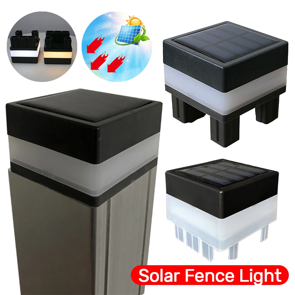 

LED Solar Fence Street Lamp Easy Installation Waterproof Lawn Walkway Lighting Automatic Glow Rechargeable Battery for Courtyard