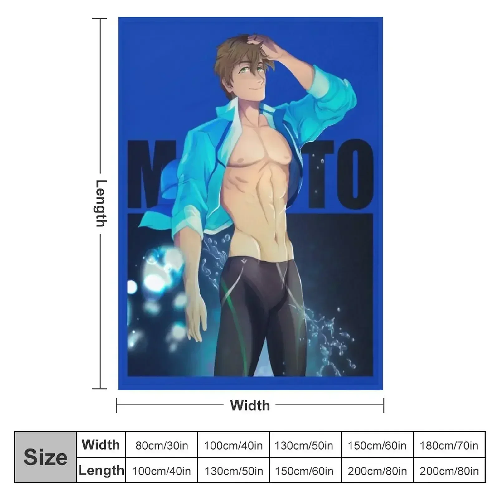 Makoto - Free Throw Blanket manga Sofas Luxury Designer Soft Beds Blankets