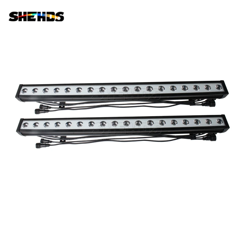 SHEHDS 2/4 Uds LED 18x12W pared de lavado RGBW luz impermeable IP65 barra de luz al aire libre fiestas de discoteca DJ decoración de Navidad