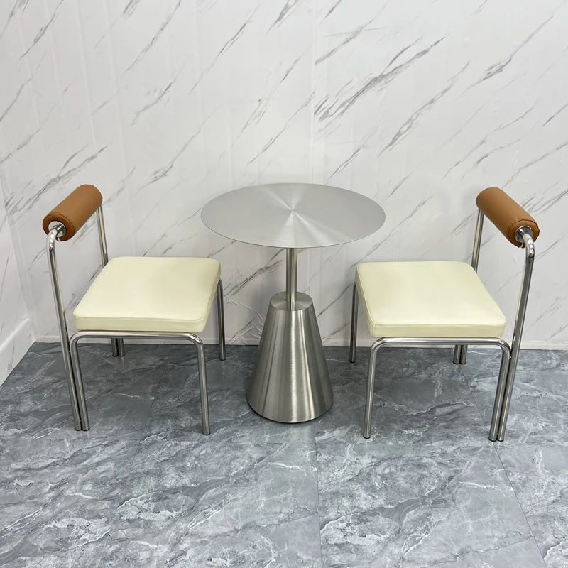 Промышленный высококачественный круглый высокий барный стол из нержавеющей стали для вечеринок в столовой, гостиничных событий