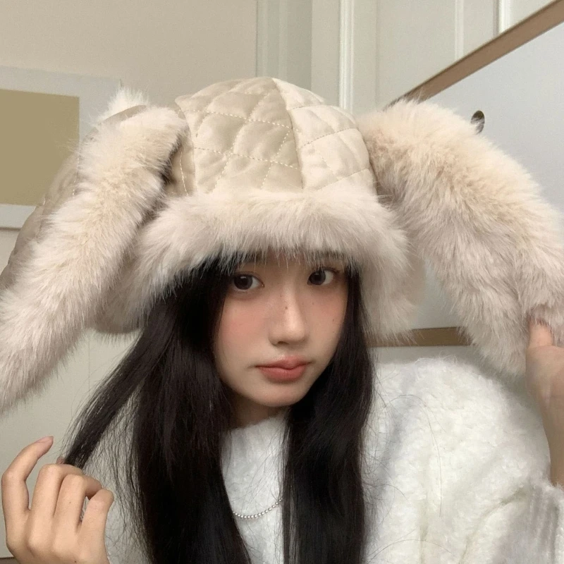 Funny Rabbits Hat Adult Role-Playing Hat Bunnies Hairy Fashionable Women's Hat Dropship