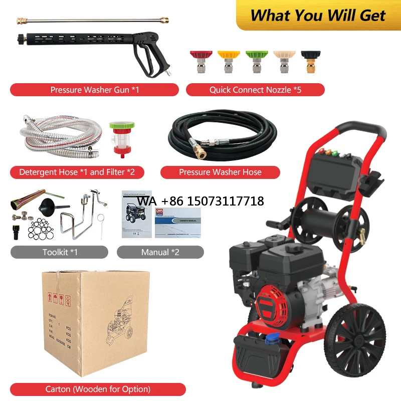

Rugged high pressure washer Gas power 2600 psi 2900 psi 4000 psi 4gpm