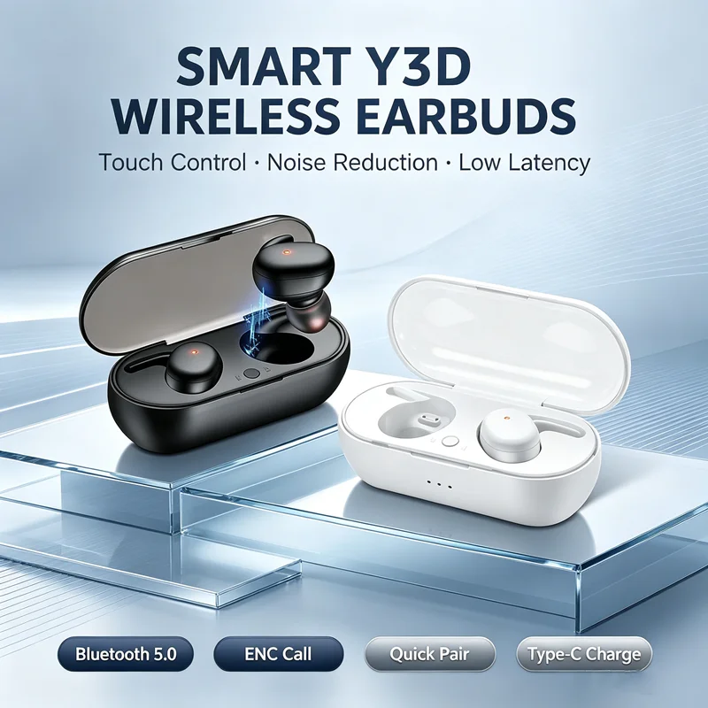 Y30 TWS Wireless Bluetooth headset 5.2 Wireless headphones Earbuds In-ear Noise Reduction Waterproof Headphones for allphones