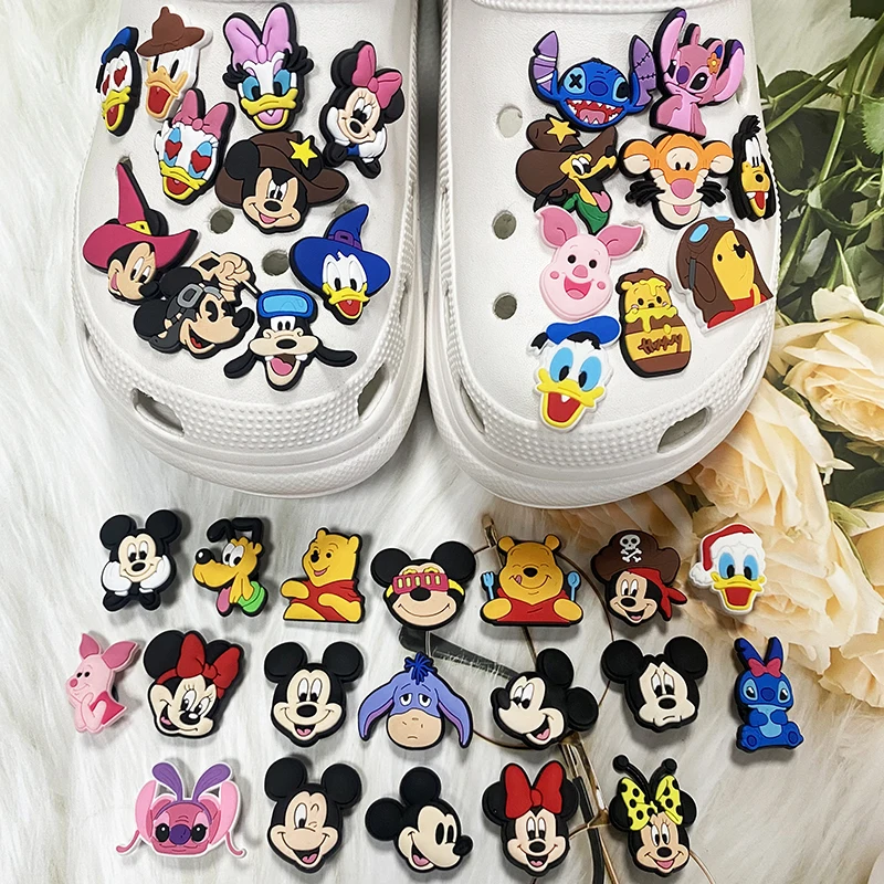 Single sale Disney series Mickey PVC shoe Charms Accessories Decoration Buckles Classic Clog Fit Bands Bracelets