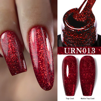 UR SUGAR 7.5ML Wine Red Glitter Gel Nail Polish Semi Permanent Soak Off UV LED Gel Varnish Nail Art Manicure Base Gel Top Coat