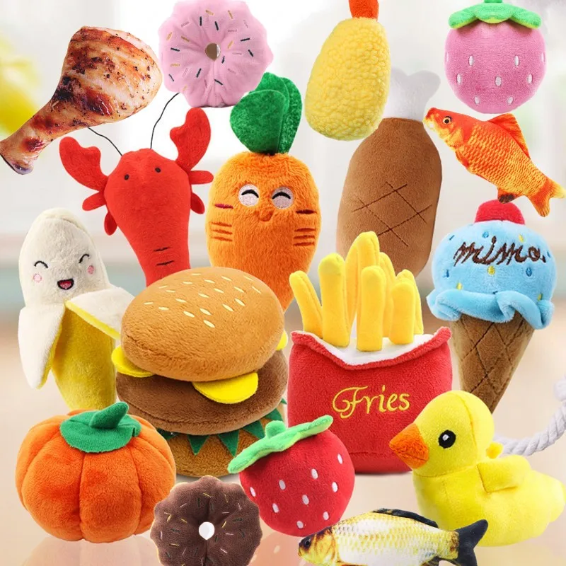 Dog Toys for Small Dogs Fleece Bone Chew Toys Puppy Plush Toys Squeaky Pet Cat Dog ProductsFrench Bulldog Chihuahua Accessories