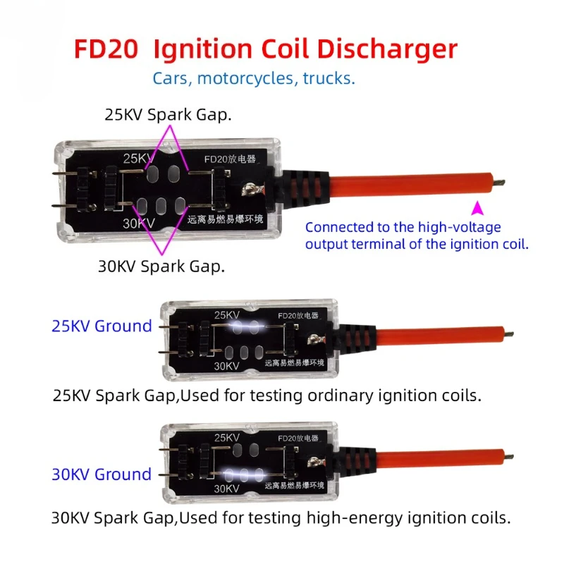 FD20 Ignition Coil Discharger for Cars  Motorcycles Trucks  can use with QD300 IG80-2