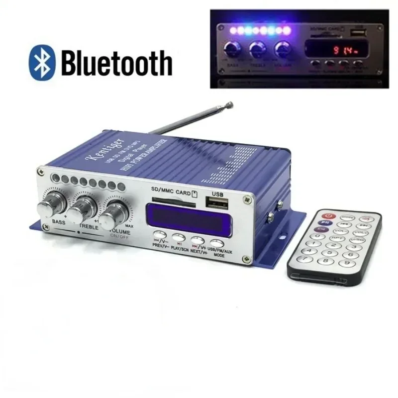 HY-502S i Bluetooth 5.0 Amplificateur de puissance Support sans perte FLAC \ WAV \ APE Format de musique USB SD FM Fonction radio avec télécommande