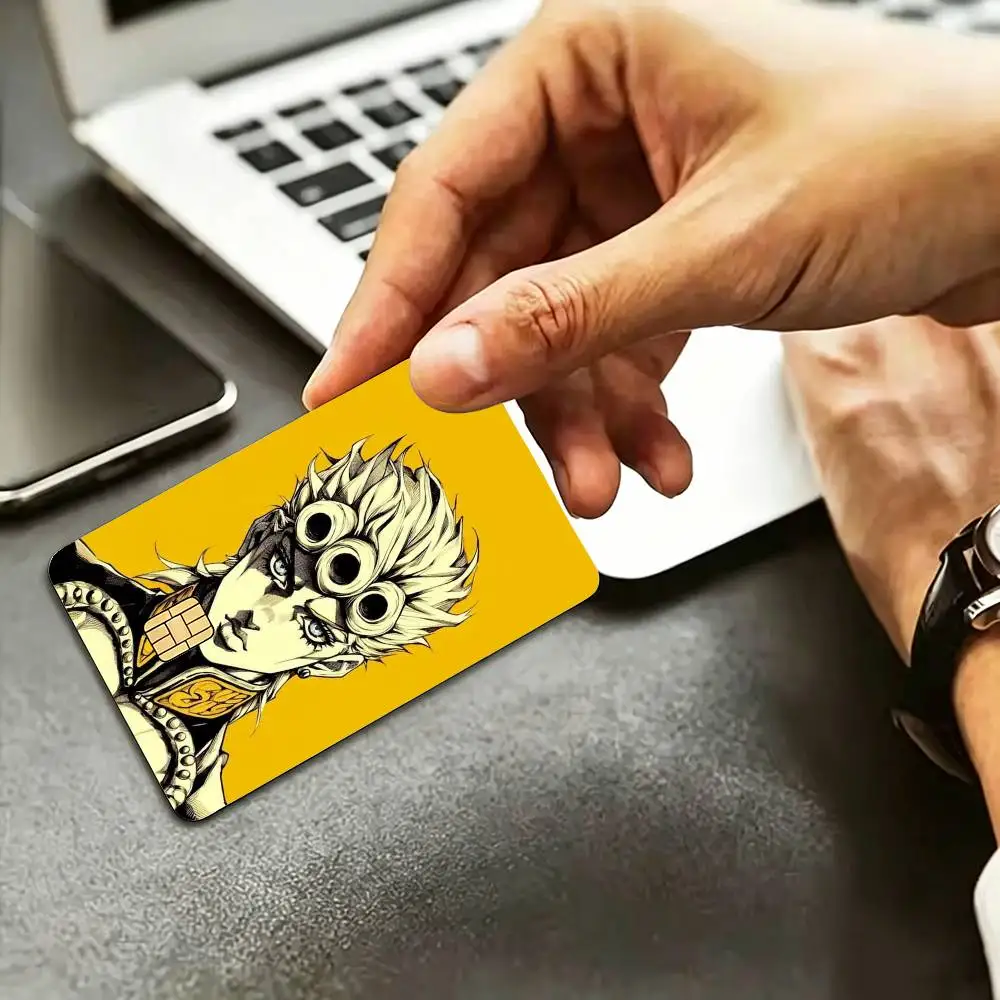 J-JOJOs G-Giorno G-Giovanna HD Credit Card Stickers Game Card Decal Small Chip Waterproof Sticker