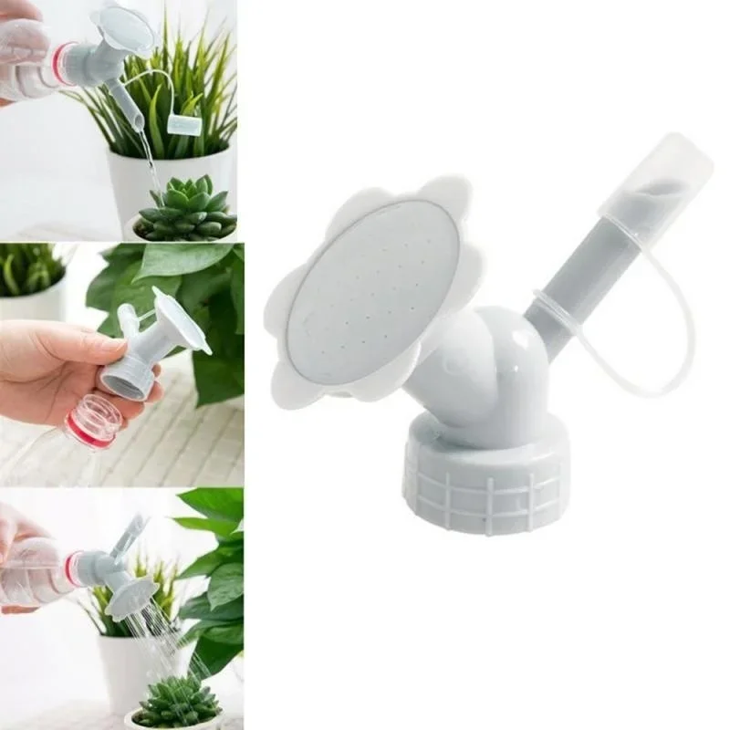 2‑In‑1 Watering Bottle Sprinkler Nozzle Plastic Shower Head Plant Flower Irrigation Tool Household Outdoor Gardening Accessory