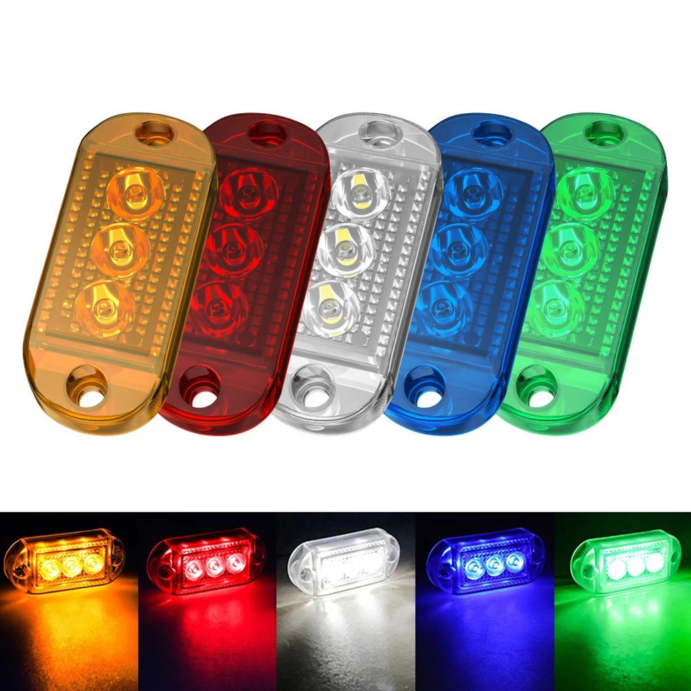 LED Clearance Light Side Marker Truck Trailer Lorry Lamp Red White 12V 24V Warning-Light For Trailer BUS Van Caravan