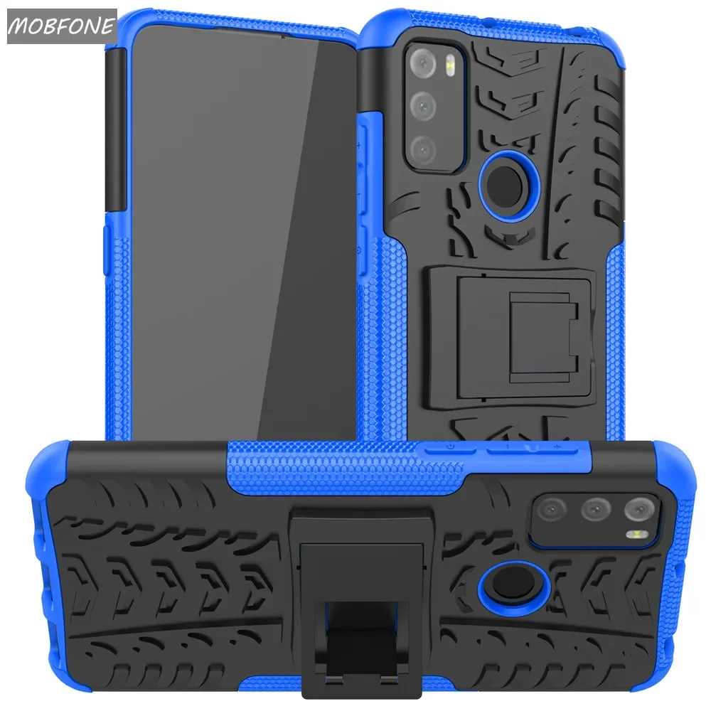 For TCL 20Y 20E Case Luxury PC + TPU Stand Armor ShockProof Back Cover For TCL 20E 20 Y 20 E TCL20Y TCL20E Phone Funda Cases