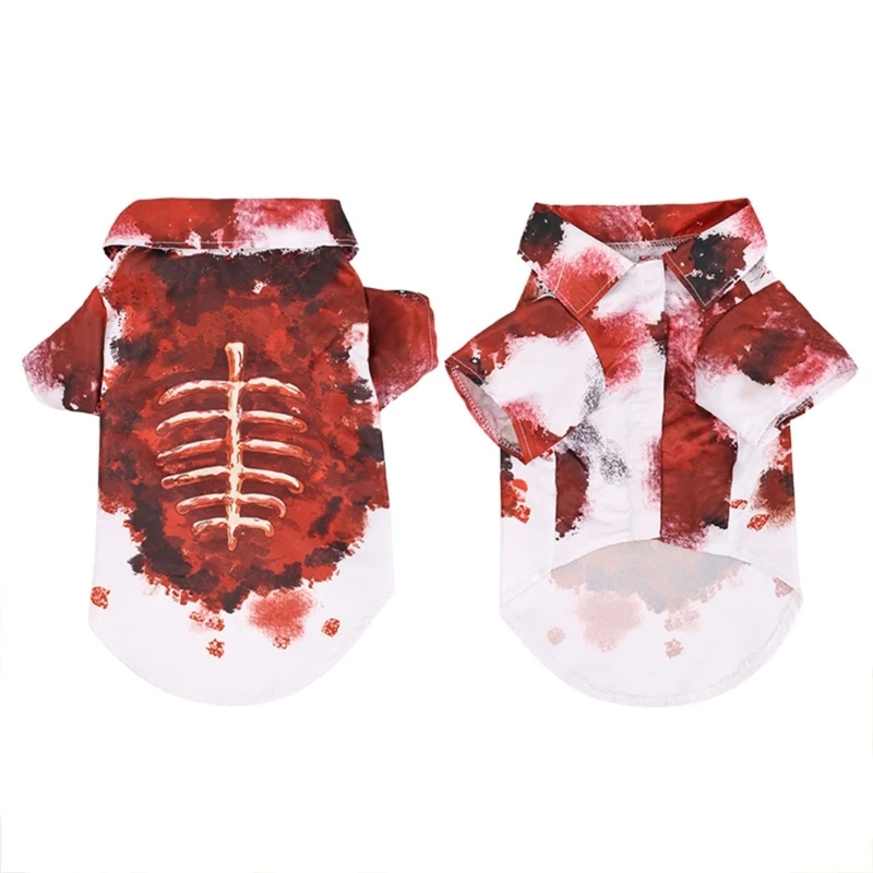 Halloween Pet Costume Scary Blood Splattered Costume for Dogs and Cats Festival Dressingup Outfit Party Supply