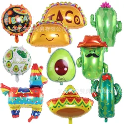 TACO-Ballon en aluminium pour fête, pansement, festival, nourriture, avocat, pinmiquantique, mexicain