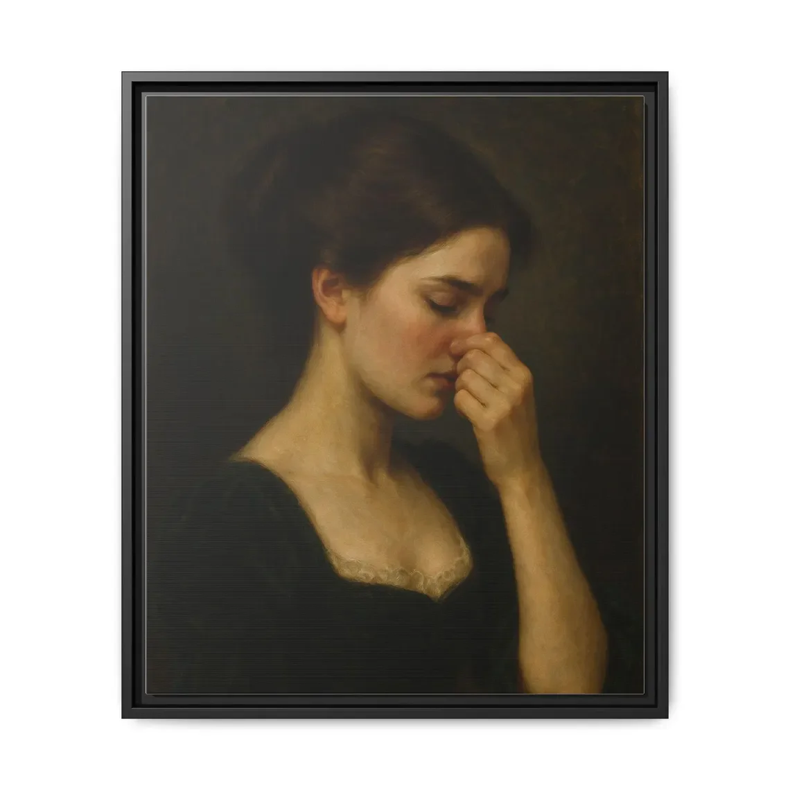 Funny Bathroom Art: Vintage Woman Holding Nose (Digital Download)