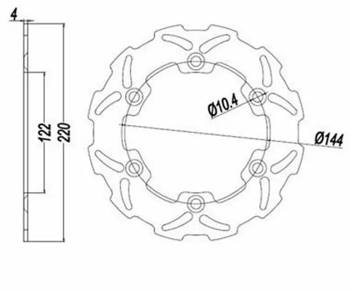 TDPRO Motorcycle Rear Brake Disc Rotor Fit Honda CR125R 87 92 CR250R 87 CR 500 R