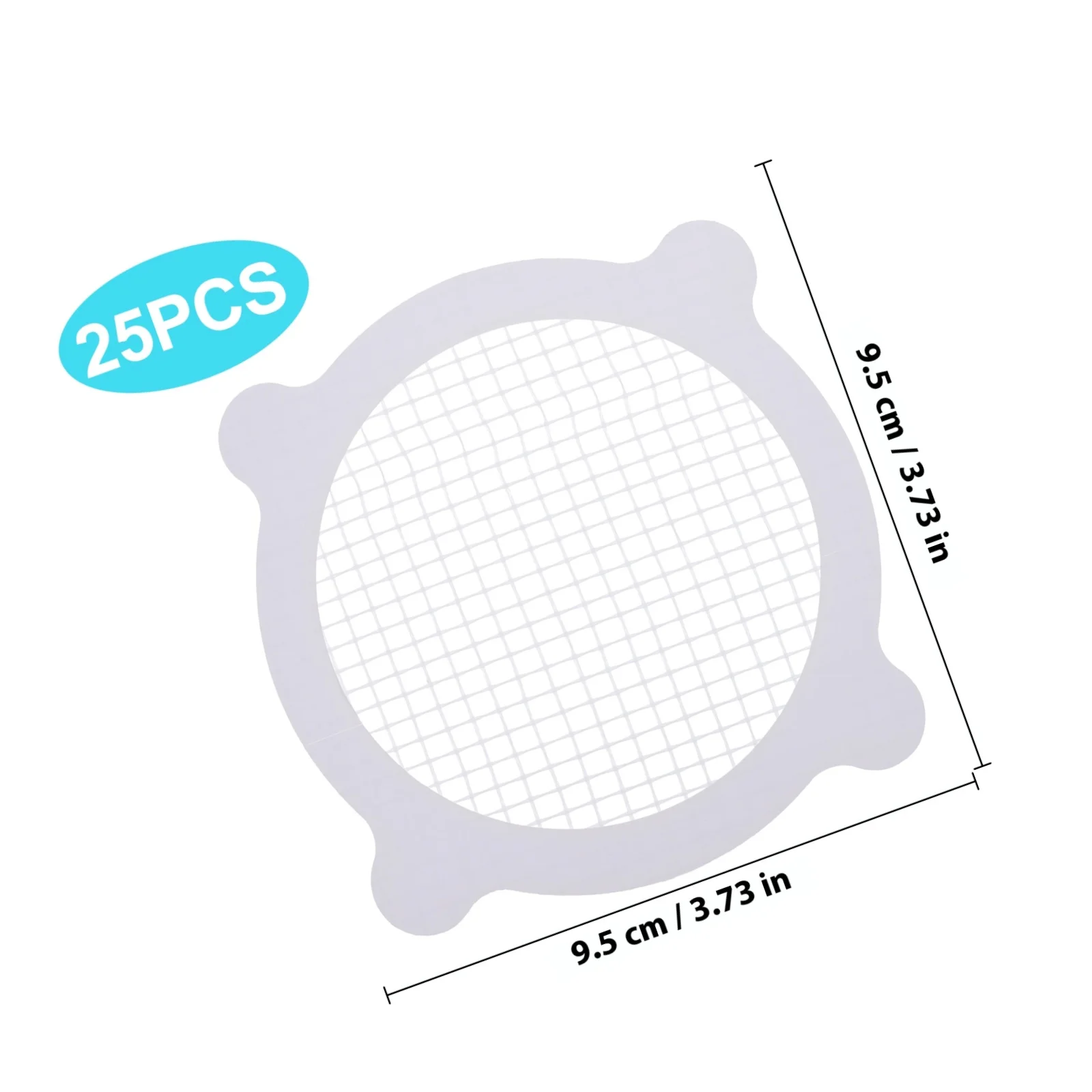 25 قطعة من ملصقات فلتر الشعر ذات الشكل الفريد وشاشة تصريف الأرضية وشارات حوض المطبخ لاصقة بدون بقايا