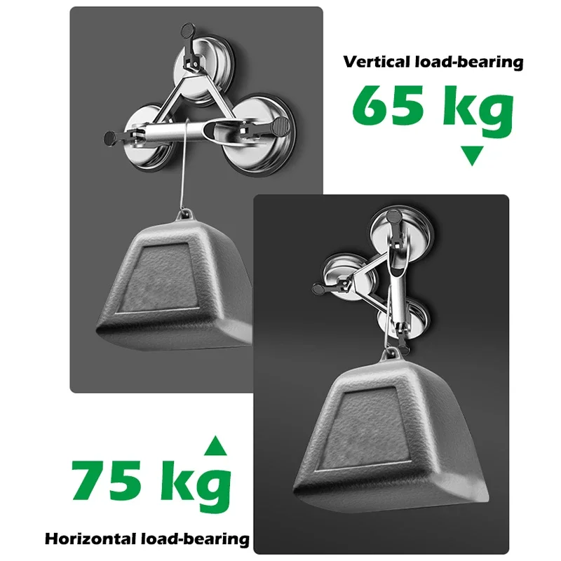 Glass Suction Cup, Used to Lift Glass/Car Windshields, Heavy Duty Aluminum Vacuum Suction Cup/Lifter Bracket/Dent Extractor Kit