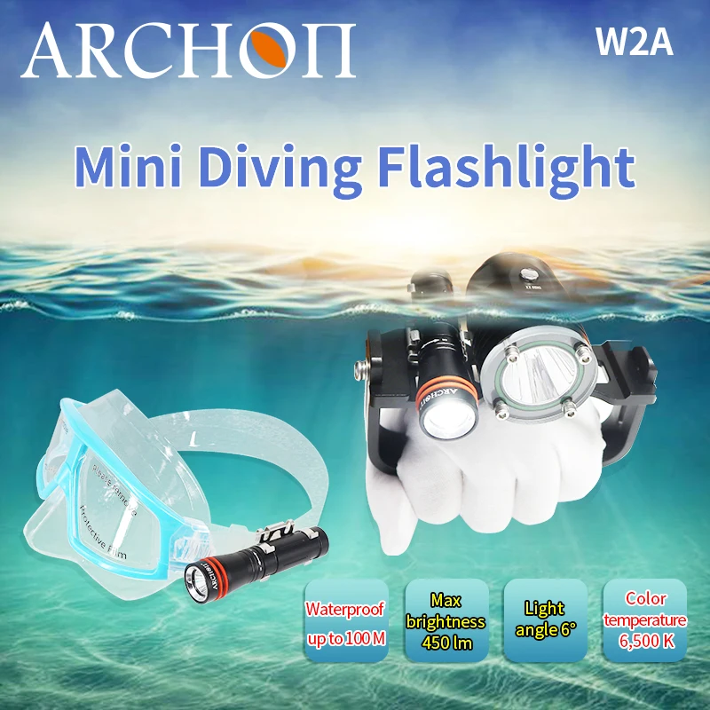 D2A Scuba diving helmet lights Dive mask light Underwater 100m Diving flashligh Night free diving lighting flashlight Dive torch