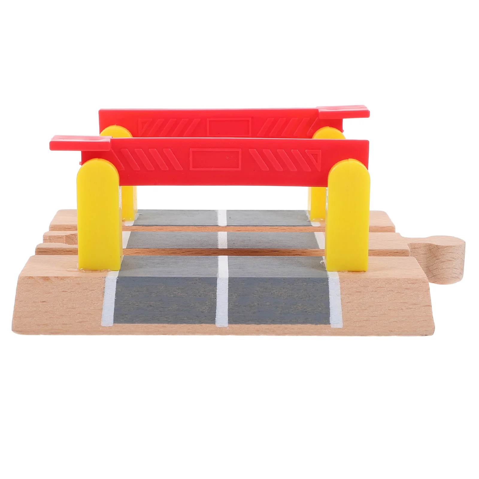 Train Track Accessories Car Railway Road Block Pretend Barricade Model for Games Wood Railing Barrier Child DIY