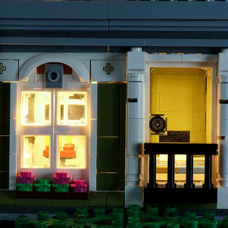 Juego de Luces LED Compatible con el Restaurante Parisino LEGO 10243, Bloques de Construcción