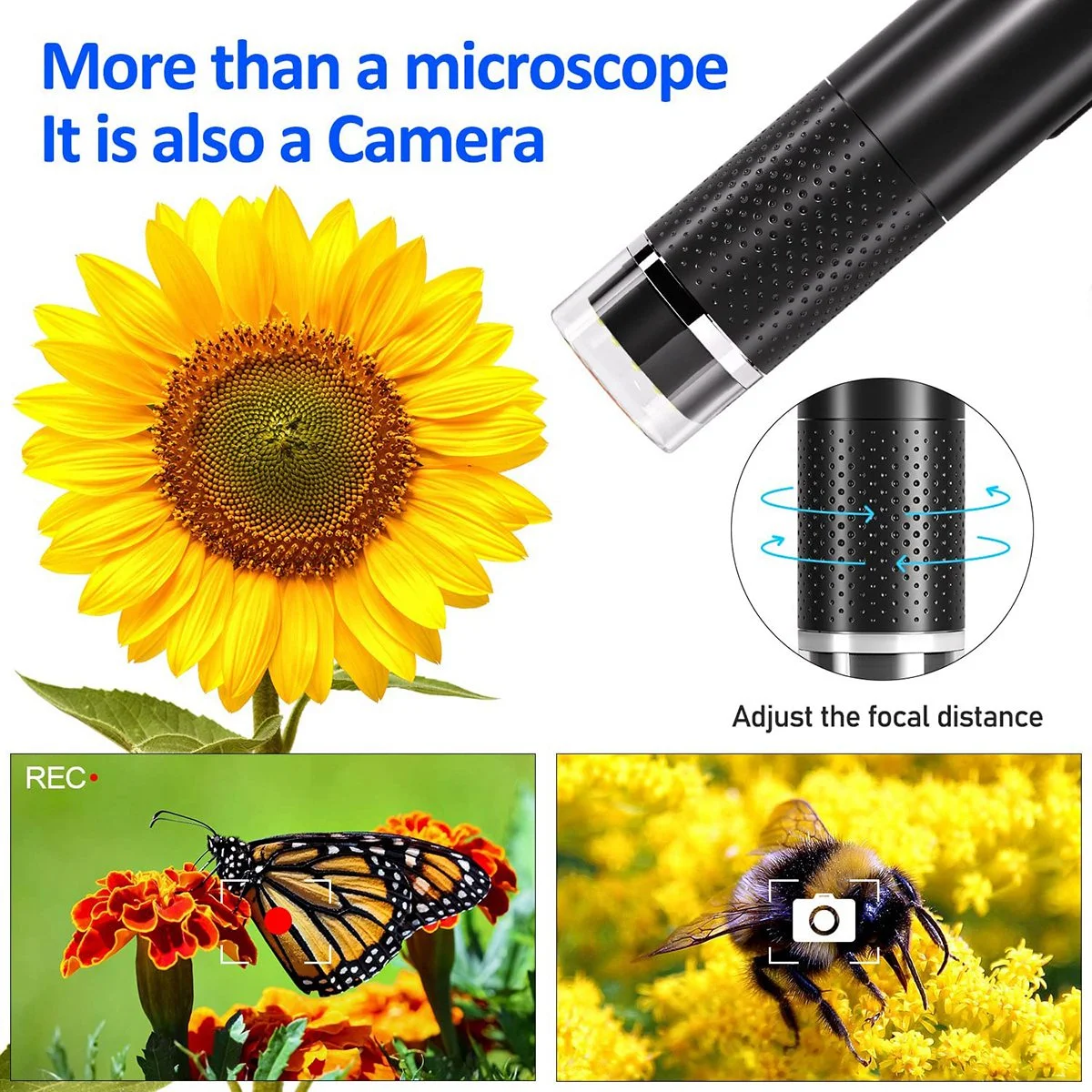 Wireless Digital Microscope,50X-1000X Magnification WiFi Camera Handheld Pocket Microscope Camera for IOS Android Phone