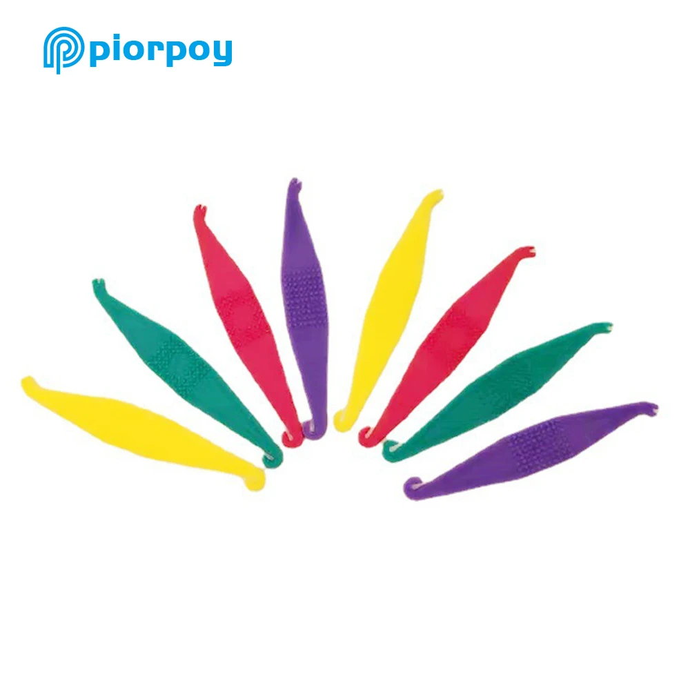 PIORPOY 100Pcs Orthodontic Rubber Band Hook Disposable Dental Elastic Placer Tools Dentistry Instrument for Ortho Appliance