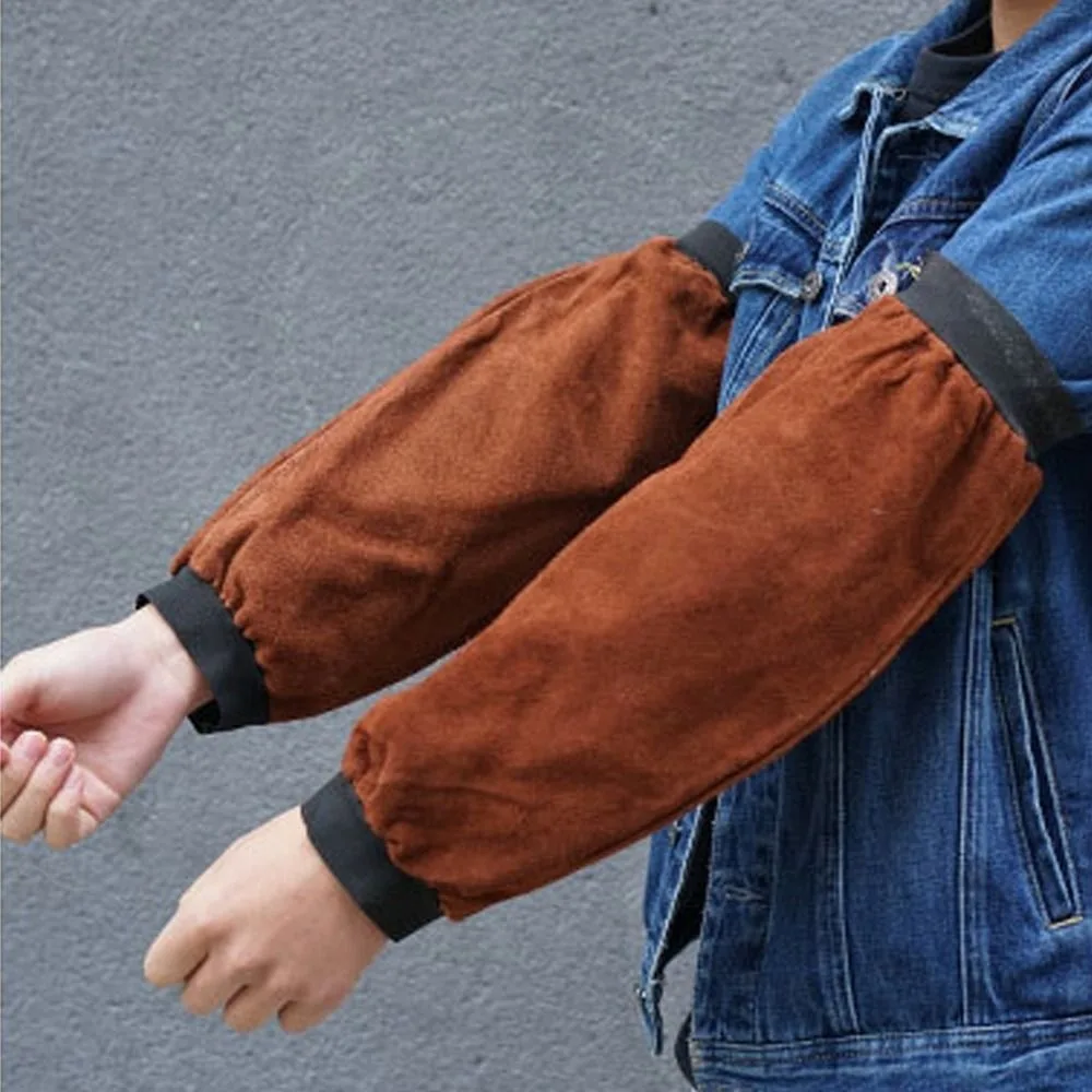 Non-stick Liner Electric Welding Sleeves Heat Flame Resistant Anti-scalding Welding Arm Protector Thickened Elastic Cuff