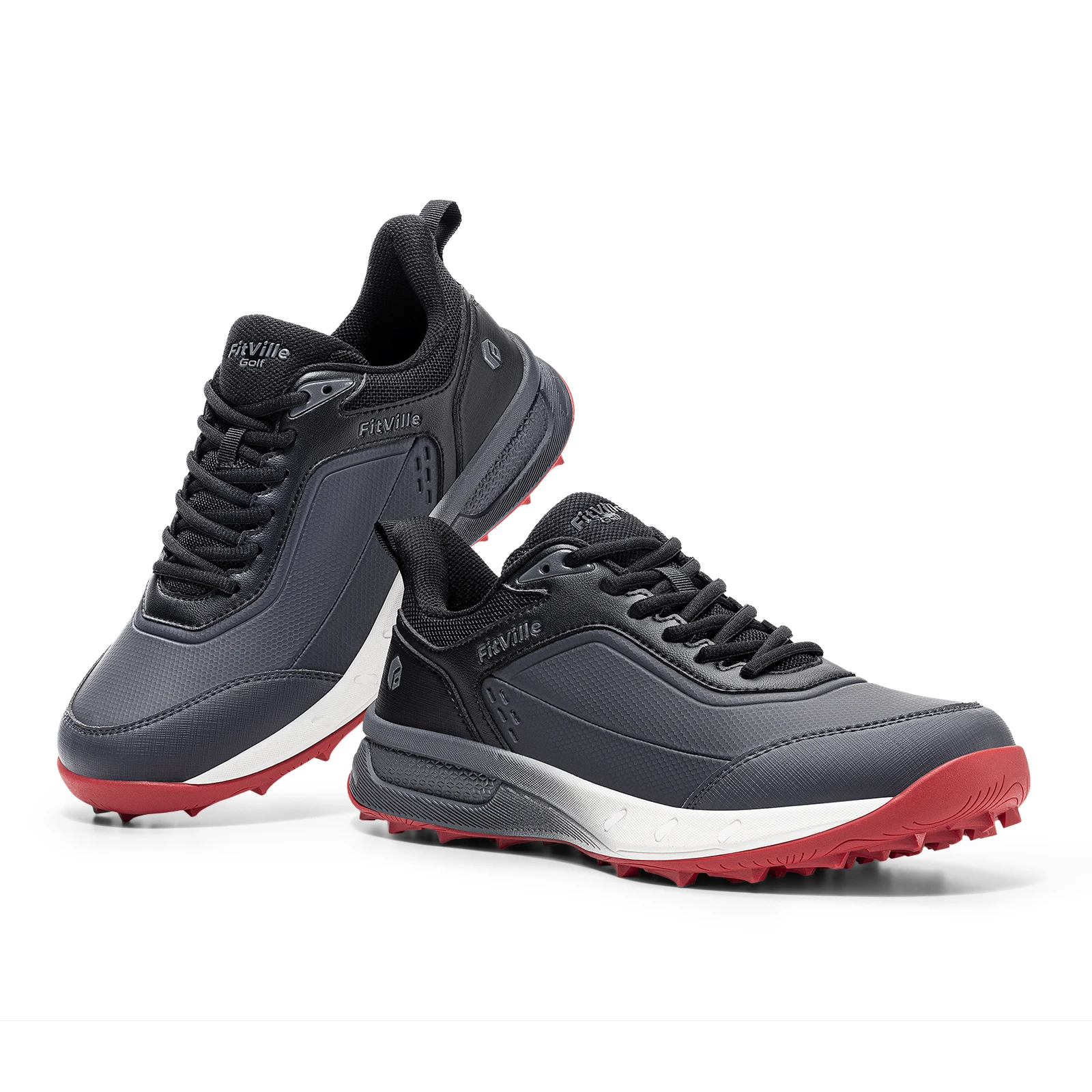 FitVille Wide Herren-Golfschuhe, wasserdicht, sportlich, lässig, Sneaker, professionelle, rutschfeste, spikelose Golfschuhe für Herren, mit Fußgewölbeunterstützung – Detail 16
