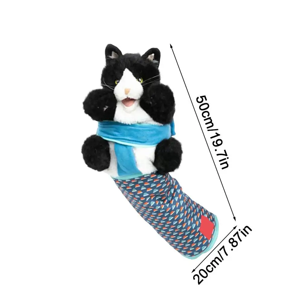 고양이 인형 레슬링 장갑, 튼튼한 패딩과 부드러운 플러시 소재의 고양이 레슬링 장난감, 동물 손 장갑, 인터랙티브 플레이 고양이 장난감