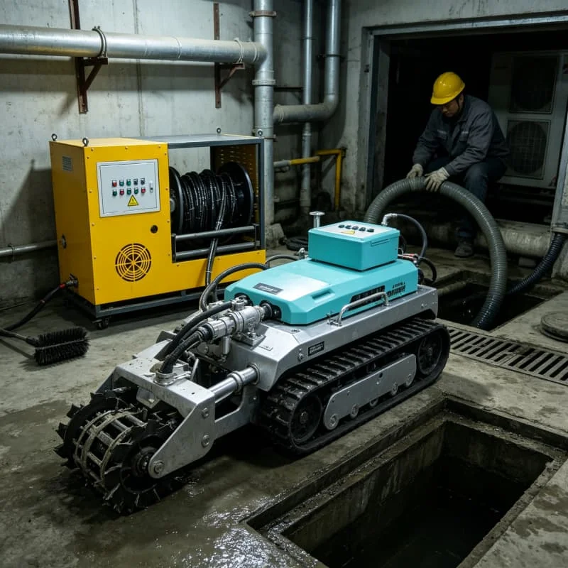 High Flow Desilting Robot Underwater Crawler Dredge Pump 200m3 h For Large Scale Reservoir Sludge Sediment Removal Customized